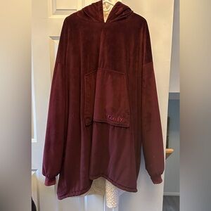 Comfy Oversized Burgundy Hoodie